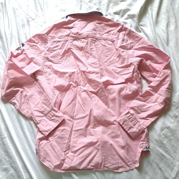 Aeropostale | Pastel pink men's casual button up shirt - Picture 6 of 9